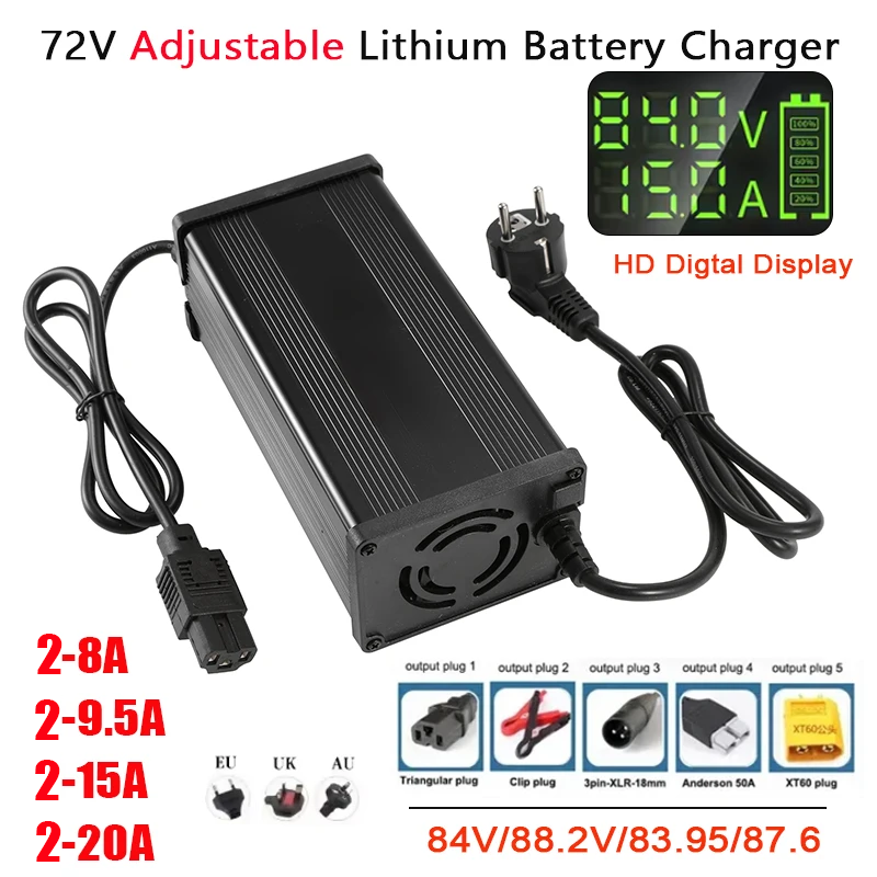 72V 2-8A 2-9.5A 2-15A 2-20A Ay - 72V 15A Fast Charger incelemesi ve fiyatı