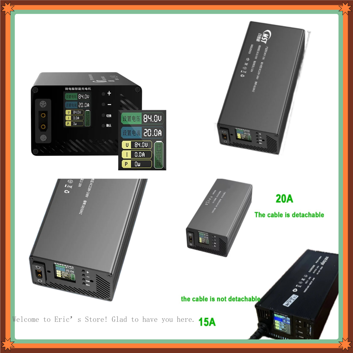 10-93V 2-30A Ayarlanabilir Şar - 84V 20A Smart Charger incelemesi ve fiyatı
