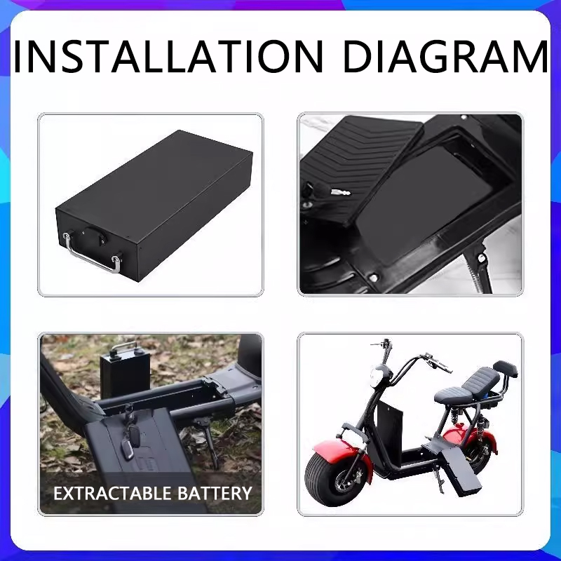 Harley pilleri için 60V 20AH - - 60V 50Ah Electric Scooter Battery incelemesi ve fiyatı